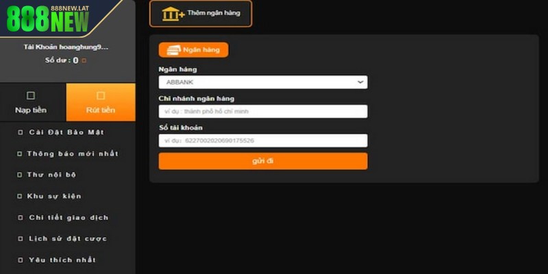 Bet thủ có thể rút tiền bất kỳ lúc nào với quy trình minh bạch