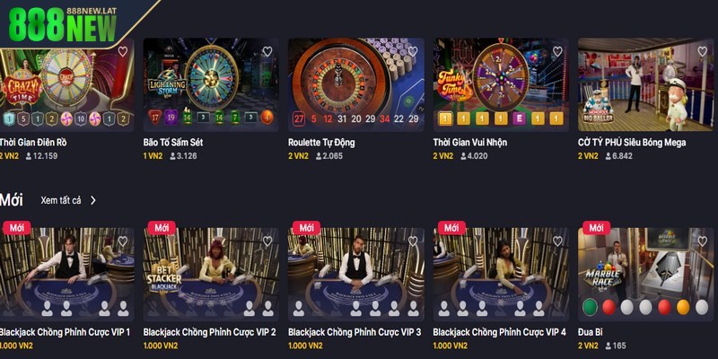 Live Casino 888new hấp dẫn người chơi nhờ những ưu điểm nổi bật nhất